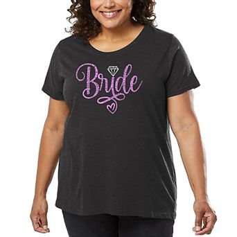 Women's Plus Size Word Art T-shirt - Bride