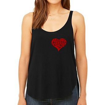All You Need is Love - Women's Premium Word Art Flowy Tank Top