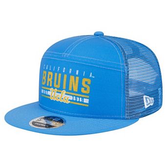 Men's New Era Blue UCLA Bruins Split Panel 9FIFTY Snapback Trucker Hat