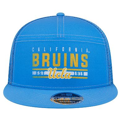 Men's New Era Blue UCLA Bruins Split Panel 9FIFTY Snapback Trucker Hat