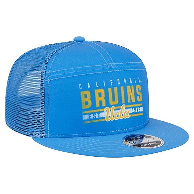 Men's New Era Blue UCLA Bruins Split Panel 9FIFTY Snapback Trucker Hat