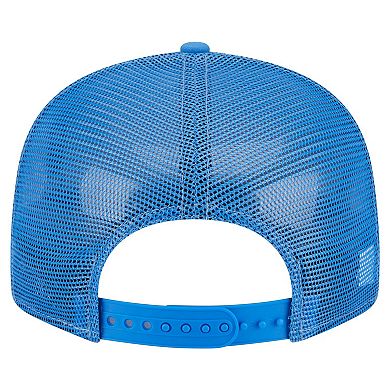 Men's New Era Blue UCLA Bruins Split Panel 9FIFTY Snapback Trucker Hat