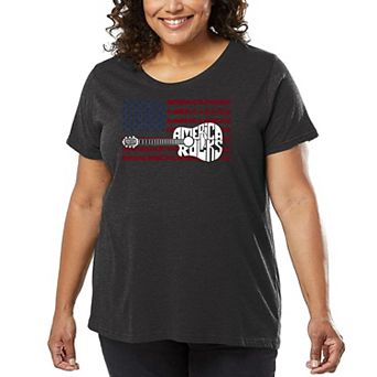 America Rocks - Women's Plus Size Word Art T-Shirt