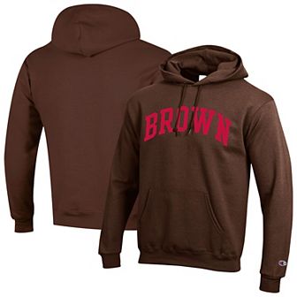 Men's Champion Brown Brown Bears Basic Arch Fleece Pullover Hoodie