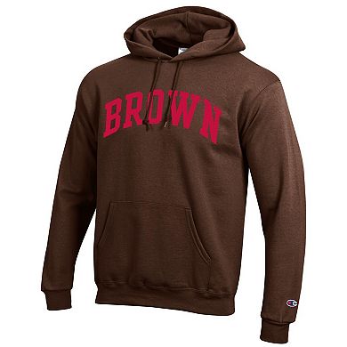 Men's Champion Brown Brown Bears Basic Arch Fleece Pullover Hoodie