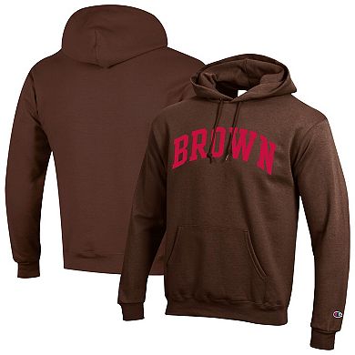Men's Champion Brown Brown Bears Basic Arch Fleece Pullover Hoodie