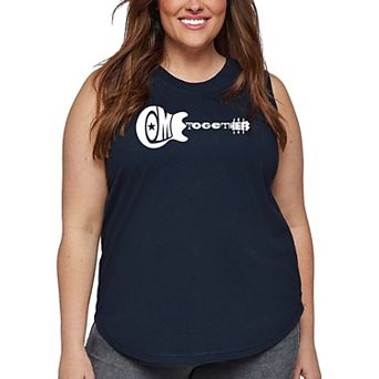 Women's Plus Size Word Art Tank Top - COME TOGETHER