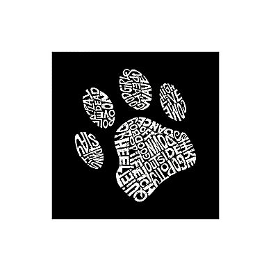 Women's Plus Size Word Art V-Neck - Dog Paw