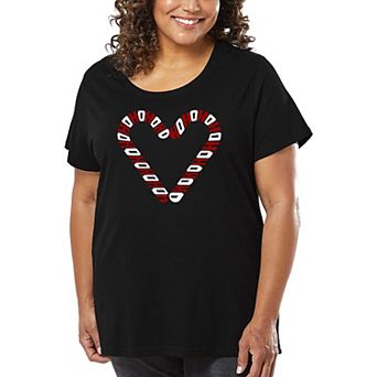 Candy Canes - Women's Plus Size Word Art T-Shirt