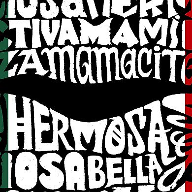 Women's Plus Size Word Art V-Neck - Latina Lips