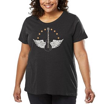 Country Female Singers - Women's Plus Size Word Art T-Shirt