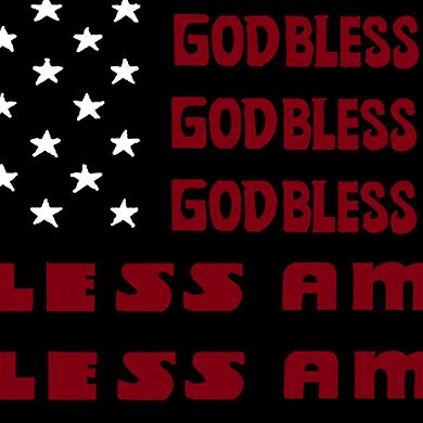 Women's Plus Size Word Art V-Neck - God Bless America
