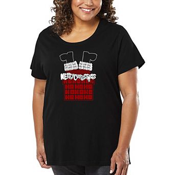 Chimney Santa - Women's Plus Size Word Art T-Shirt