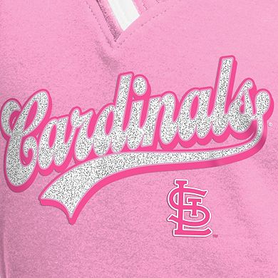 Girls Youth New Era Pink St. Louis Cardinals Mommy & Me Raglan V-Neck T-Shirt