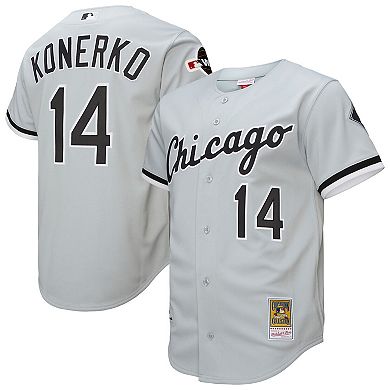 Men's Mitchell & Ness Paul Konerko Gray Chicago White Sox 2005 Throwback Authentic Jersey