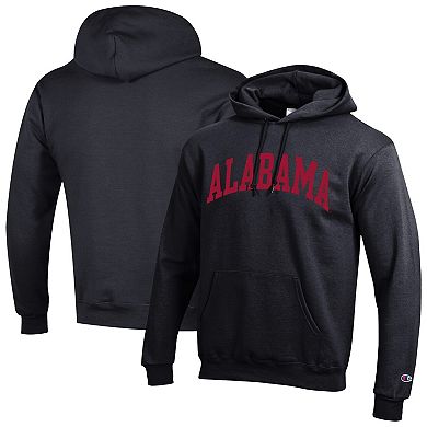 Men's Champion Black Alabama Crimson Tide Basic Arch Fleece Pullover Hoodie