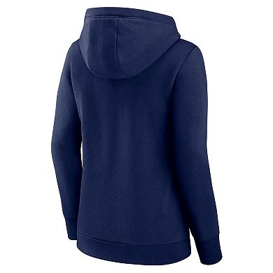 Women's Navy Minnesota Timberwolves Triumphant V-Neck Pullover Hoodie
