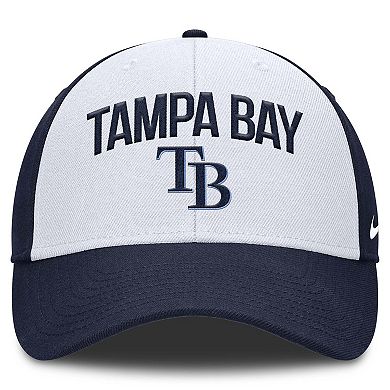 Men's Nike White/Navy Tampa Bay Rays Club Performance Adjustable Hat