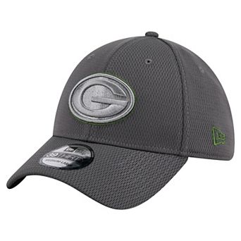 Men's New Era Graphite Green Bay Packers Main 39THIRTY Flex Hat
