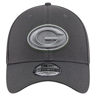 Men's New Era Graphite Green Bay Packers Main 39THIRTY Flex Hat