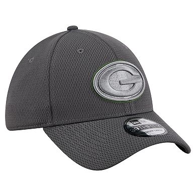 Men's New Era Graphite Green Bay Packers Main 39THIRTY Flex Hat