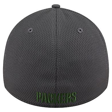 Men's New Era Graphite Green Bay Packers Main 39THIRTY Flex Hat