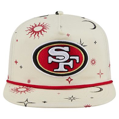 Men's New Era Cream San Francisco 49ers Celestial Golfer Adjustable Hat