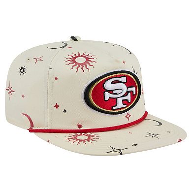 Men's New Era Cream San Francisco 49ers Celestial Golfer Adjustable Hat