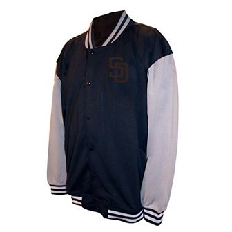 Men's�Profile Black San Diego Padres Full-Snap Varsity Jacket