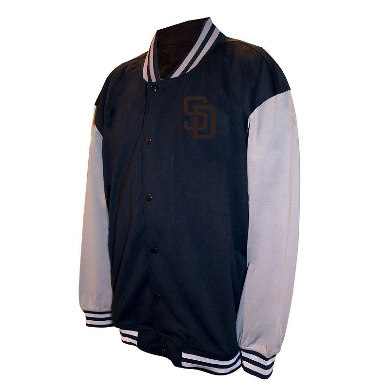 Men's Profile Black San Diego Padres Full-Snap Varsity Jacket, Size: 2XLT