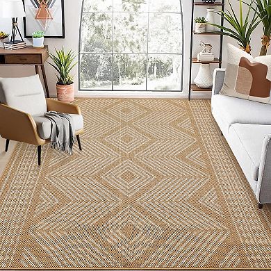 Garvee Machine Washable Non Slip Foldable Area Rugs for Living Room