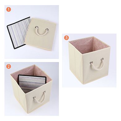 Storage Cube, Fabric Storage Bin with Handles, 3 Pack Collapsible Storage Basket 11*11*11in