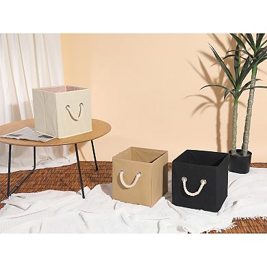 Storage Cube, Fabric Storage Bin with Handles, 3 Pack Collapsible Storage Basket 11*11*11in