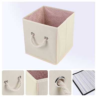 Storage Cube, Fabric Storage Bin with Handles, 3 Pack Collapsible Storage Basket 11*11*11in