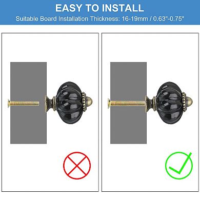 12pcs Pumpkin Knobs, Vintage Drawer Pulls with 12 Screws, Ceramic