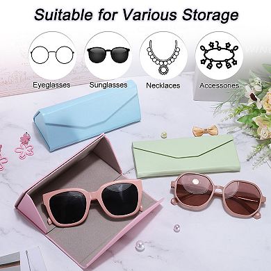 Foldable Glasses Case, Triangle Magnetic Sunglasses Case