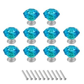 10 pc Crystal Drawer Knobs 24 mm Dresser Knobs for Cupboard