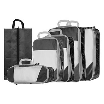 6 pc Compression Packing Cube for Suitcase Lightweight Luggage Organizers Bag Travel Compression Bag