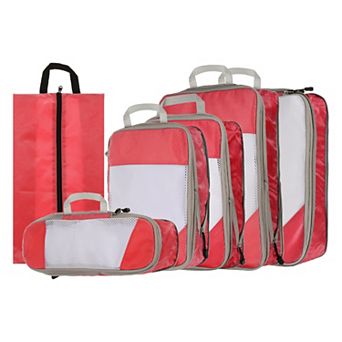 6 pc Compression Packing Cube for Suitcase Lightweight Luggage Organizers Bag Travel Compression Bag