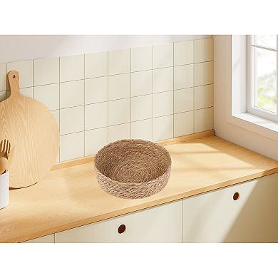 3Pcs Wicker Storage Basket, Storage Cube for Organizing Container Bins 10.2*3.1in/11*3.5in/12*3.9in