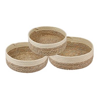 3 pc Wicker Storage Basket, Self-supporting Storage Cube, Container Bin 10.2*3.1in/11*3.5in/12*3.9in