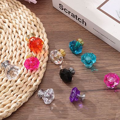 2 Pcs Crystal Drawer Knobs 24 mm Dresser Knobs for Cupboard