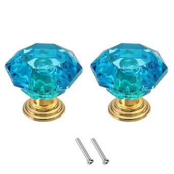 2 pc Crystal Drawer Knobs 24 mm Dresser Knobs for Cupboard