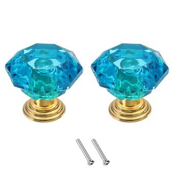 2 pc Crystal Drawer Knobs 24 mm Dresser Knobs for Cupboard