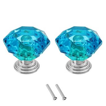 2 pc Crystal Drawer Knobs 24 mm Dresser Knobs for Cupboard