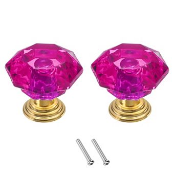 2 pc Crystal Drawer Knobs 24 mm Dresser Knobs for Cupboard