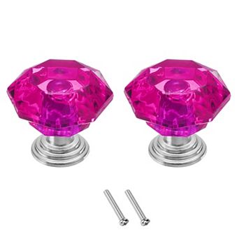2 pc Crystal Drawer Knobs 24 mm Dresser Knobs for Cupboard