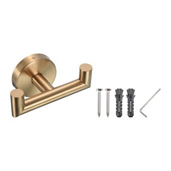 1 pc Double Towel Hook, Stainless Steel Wall Mounted Hanger