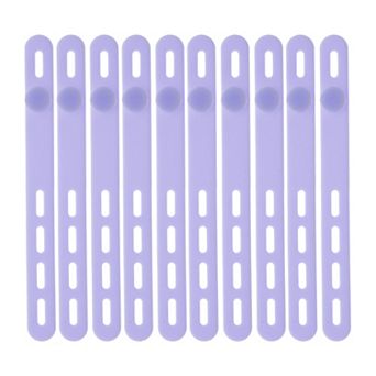 10 pc Cord Organizer, Adjustable Silicone Cable Ties, Elastic Cable Organizer, Management Ties