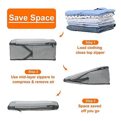 Compression Packing Cube 26x12x13cm Travel Luggage Organizers Bag